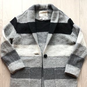 Wilfred Free Aritzia Wool Colorblock Button Coat